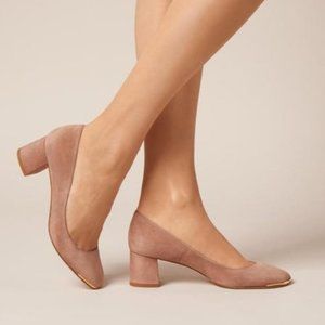L.K. Bennett Clemence pumps in pale pink suede